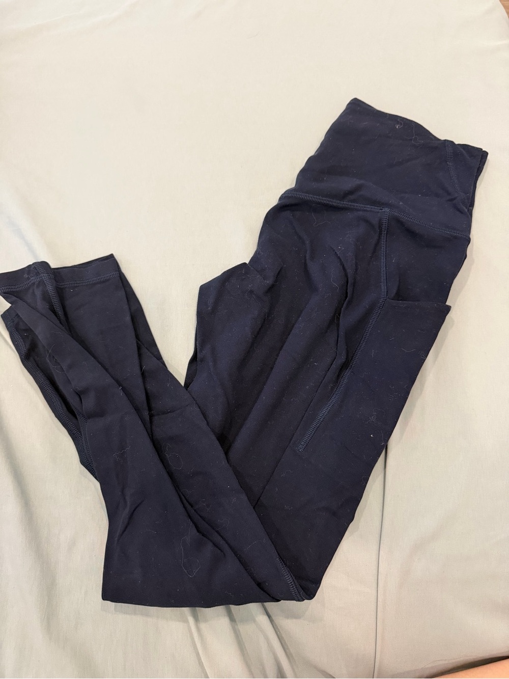 Lululemon High-Waist Active Leggings in Navy